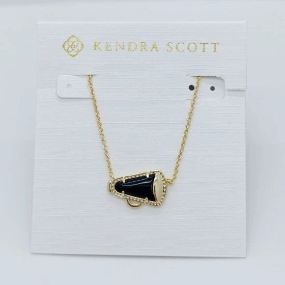 Kendra Scott Jewelry - Kendra Scott Cheer Gold Pendant Necklace In Black Agate